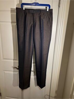 Mexx Men's Brown Dress Pants with Subtle Texture